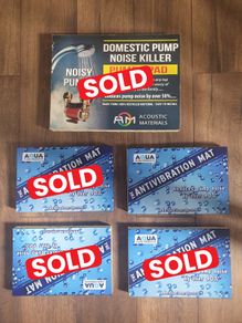 1 x Aqua Flow Products Anti Vibration Pump Pad 300 x 200 x 30mm - NEW
