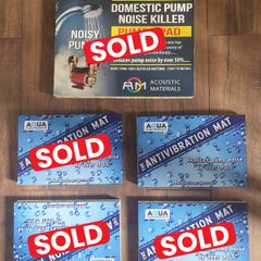 1 x Aqua Flow Products Anti Vibration Pump Pad 300 x 200 x 30mm - NEW
