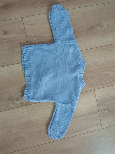 Baby Girl Blue Bobble Knit Cardigan