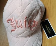BNWT - Juicy couture quilted velvor pink cap