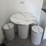 Round Dining Table Pedestal Set Image 4