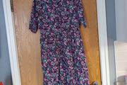 Rowen Avenue Floral Shirt  Dress.  S. XL- 16