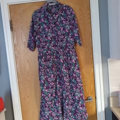 Rowen Avenue Floral Shirt  Dress.  S. XL- 16