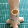 Belleek Fine China Tree Trunk  Shamrock Triple Bud Vase Image 4