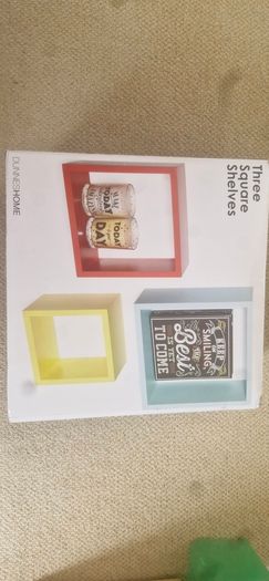 3 square shelves- in box unused