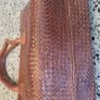 brown leather woven shoulder bag Image 2