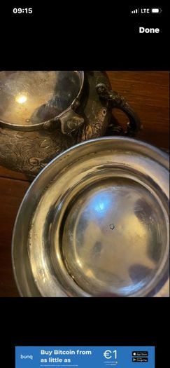 Antique teapot and sugar bowl