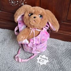 puppy dog with blanket