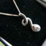 Sterling Silver 925 Necklace - Pendant CZ, Chain 3,5g Image 2