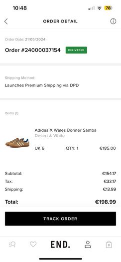 Adidas wales Bonner samba desert white UK6 IN HAND