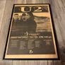 U2 Live at Wembley. Rare, original,  1987 framed poster advert Image 3