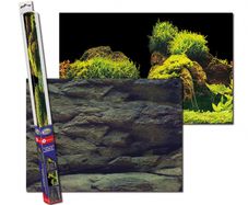 Aqua Nova Rock/Plants Double Sided Background 60x30cm