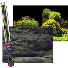 Aqua Nova Rock/Plants Double Sided Background 60x30cm