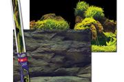 Aqua Nova Rock/Plants Double Sided Background 100x50cm