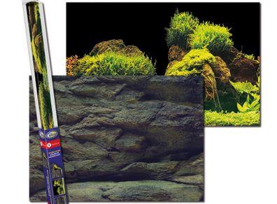 Aqua Nova Rock/Plants Double Sided Background 100x50cm