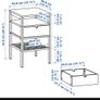 Two Bamboo NORDKISA Bedside Tables / Lockers Image 3