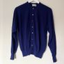 Vintage 100% cashmere Ballantyne of Scotland Cardigan blue purple Image 2