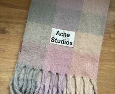 Acne Studios Pink Patterned Striped Scarf dupe