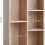_bookshelf, standing shelf, with 5 compartments, for living room, study, children's room, office, as a room divider, 50 x 24 x 80 cm, oak-colored Image 3