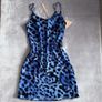 Dancing Leopard Size 12 Vibrant Blue Leopard Print Strappy Mini Dress BNWT Image 2