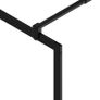 Walk-in Shower Wall with Clear ESG Glass Black 90x195 cm Image 5