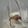 Gold 9K (375) Rose Gold SGL Certified Pink Diamond Cluster Ring. Image 9