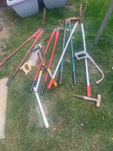 garden tools and baskets
