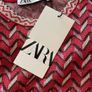 Zara Red and Black Geometric Pattern Dress - Size M (New with Tags) Image 6