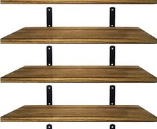 Shelves Wood Wall Mounted Shelf, Rustic Shelves Set of 5 (FREE SHIPPING)