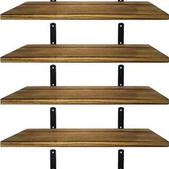 Shelves Wood Wall Mounted Shelf, Rustic Shelves Set of 5 (FREE SHIPPING)