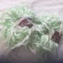 Sirdar fresco yarn green and white 2no. balls Image 2