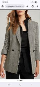 Reiss Women Taite Herringbone Blazer - Wool blend - UK10 - BNWT RRP 420