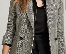 Reiss Women Taite Herringbone Blazer - Wool blend - UK10 - BNWT RRP 420
