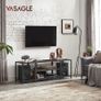 TV Shelf, Lowboard for TVs up to 65 Inches, TV Stand with 3 Levels, Open Storage Rack, Industrial Design, for Living Room, Vintage Brown/Black Image 2