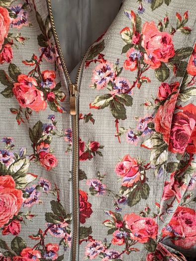 Oasis sage and coral dress