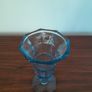 Art Deco Blue Cut Glass Vase Image 3