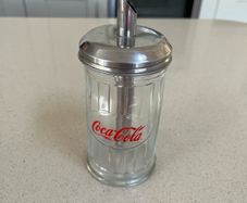 Coca Cola Glass Sugar Dispenser