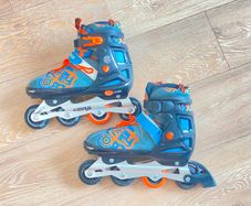 Kids Adjustable Inline Skates UK 4 - 7 (ABEC-9 Bearings) Great Condition