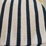 Zara Canvas Striped Wooden Clutch Bag in cream/black Image 6