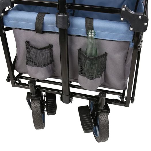 Foldable handcart for pulling and pushing roof brakes cooler bag max 80kg