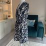 Brand-new Ladies Navy & White Knee Length Dress from ICHI With Pockets & Elastic waist Image 10