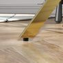 Small Glass Side Table with Gold Chrome Legs for Bedroom and Living Room Image 5
