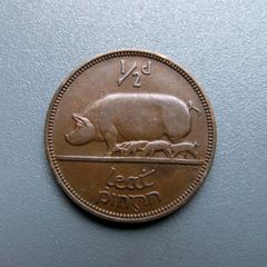1953 Half Penny