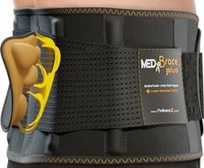 PLUS Back Support Belt Back Brace with Ergonomic Lumbar Pad - Lower Back Pain Relief for Men and Women - Medical Grade Orthopaedic Waist Compression