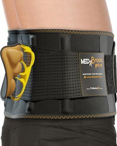 PLUS Back Support Belt Back Brace with Ergonomic Lumbar Pad - Lower Back Pain Relief for Men and Women - Medical Grade Orthopaedic Waist Compression
