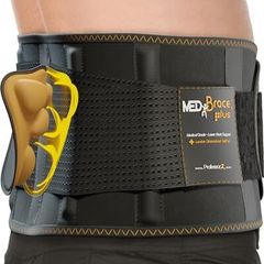 PLUS Back Support Belt Back Brace with Ergonomic Lumbar Pad - Lower Back Pain Relief for Men and Women - Medical Grade Orthopaedic Waist Compression