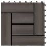 22 pcs Decking Tiles 30x30 cm 2 sqm WPC Dark Brown Image 5