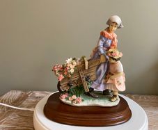 The Leonardo Collection The Flower Cart Figurine  1990