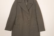Marks &amp; Spencer Dark Olive Green Textured Button Up Wool Peacoat Short Coat 18UK/46EU