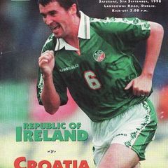 Very Rare 1998 Republic of Ireland v Croatia Hrvatska - Euro 2000 Programme